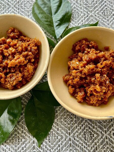 Mắm tép chưng thịt