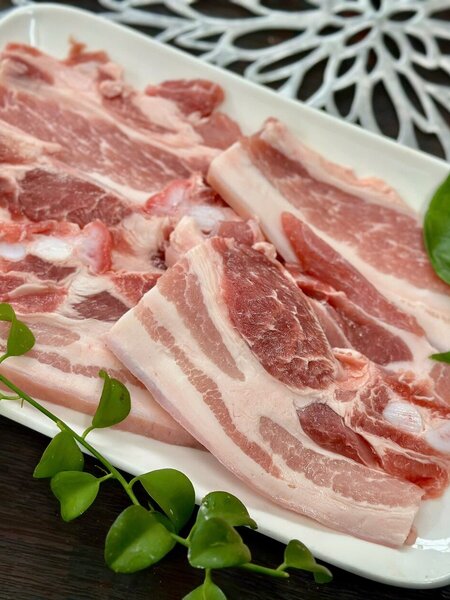 Ba rọi rút xương thái mỏng