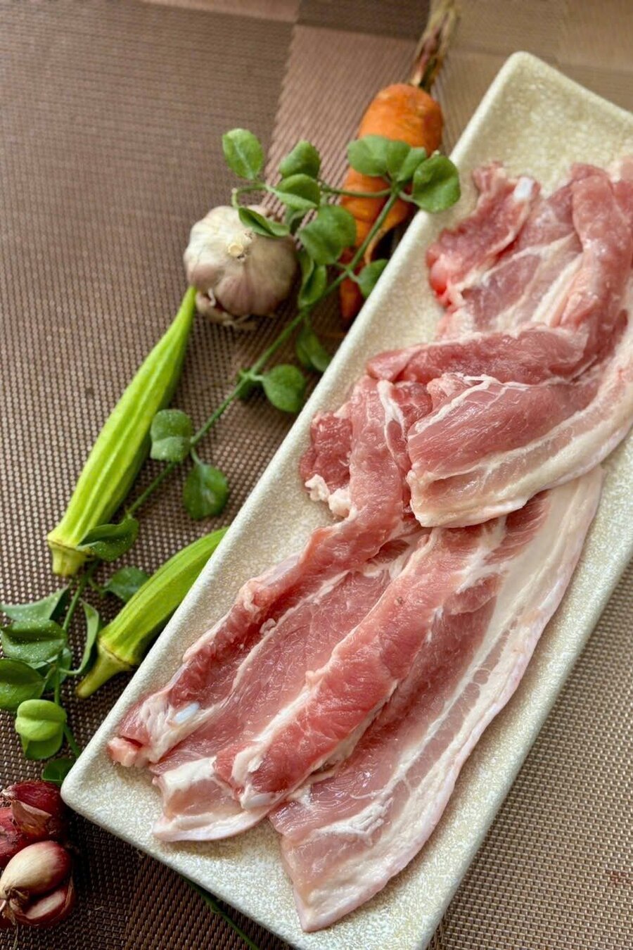 Ba rọi rút xương thái mỏng