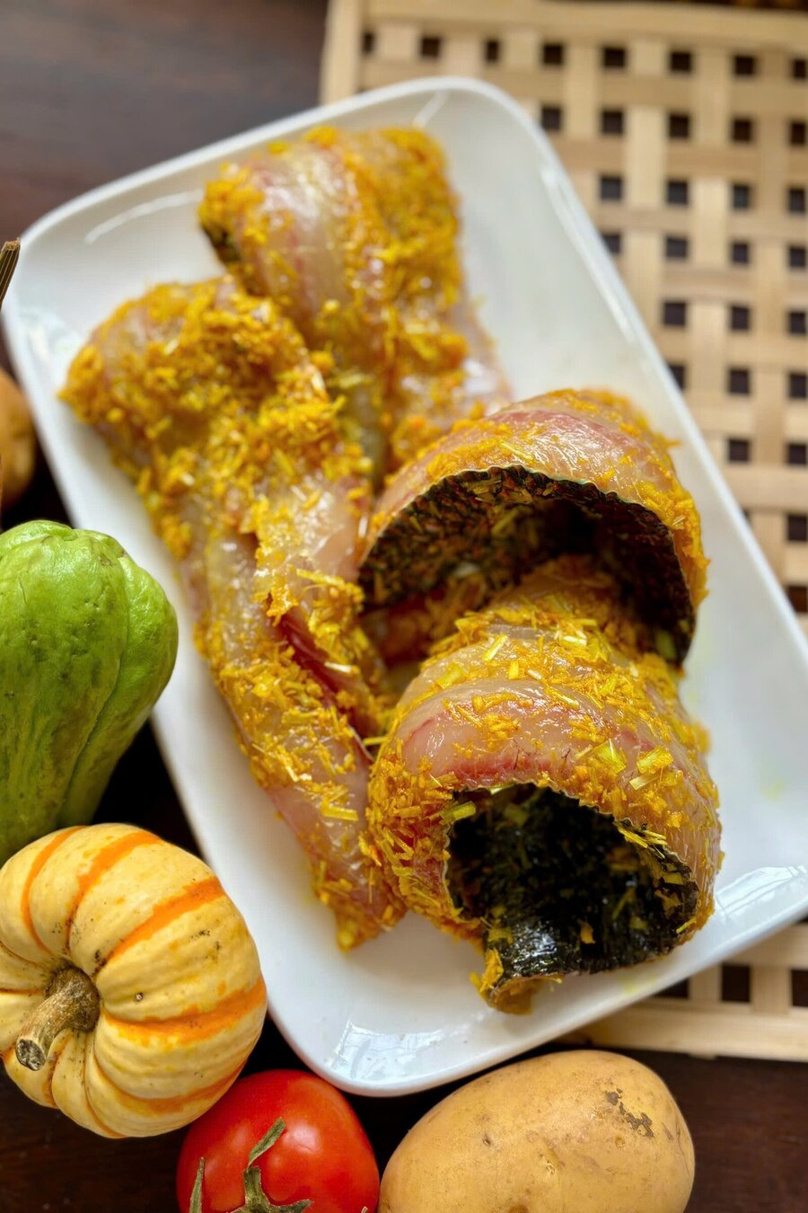 Cá lóc phile ướp sả ớt