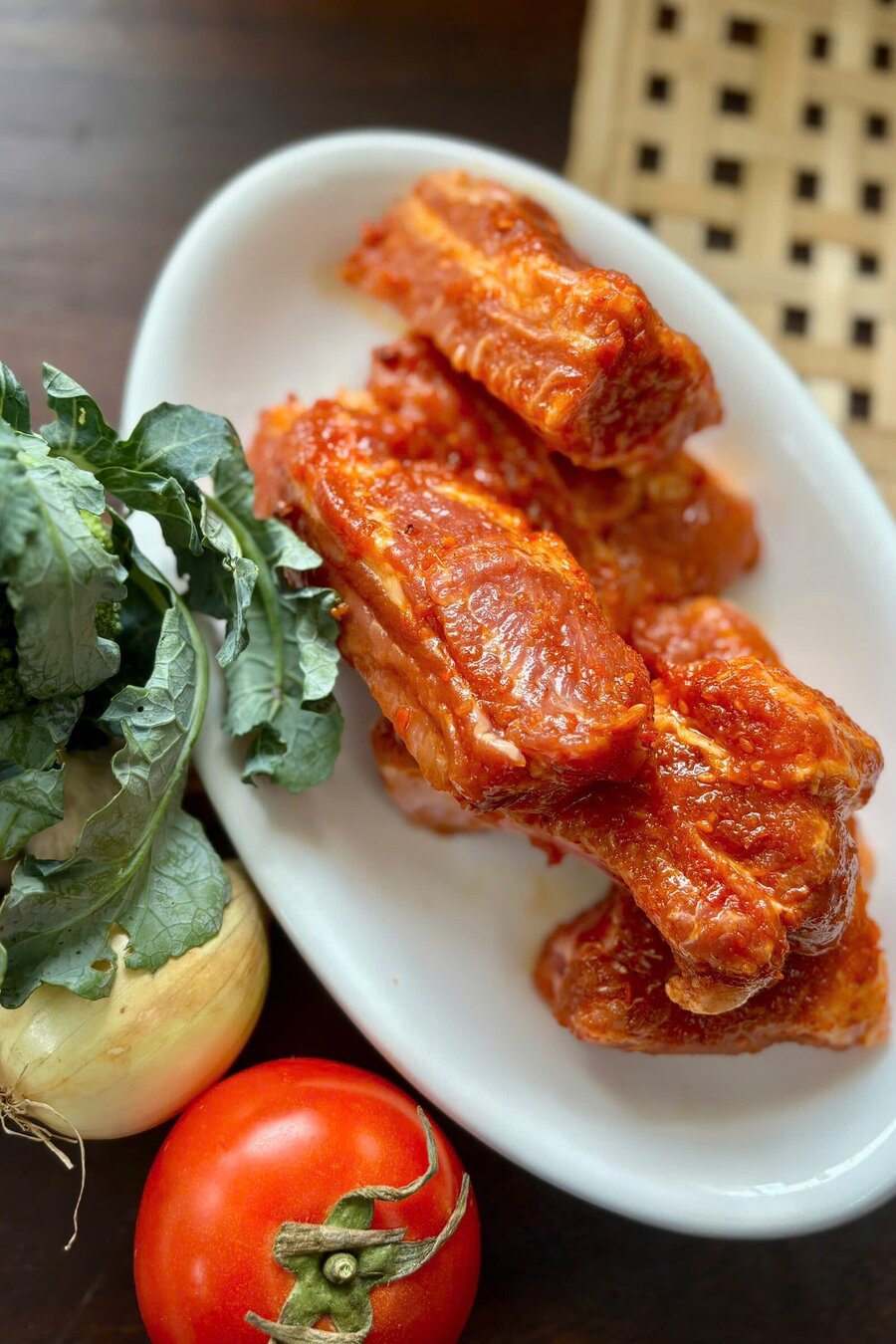 Sườn cọng ướp nướng