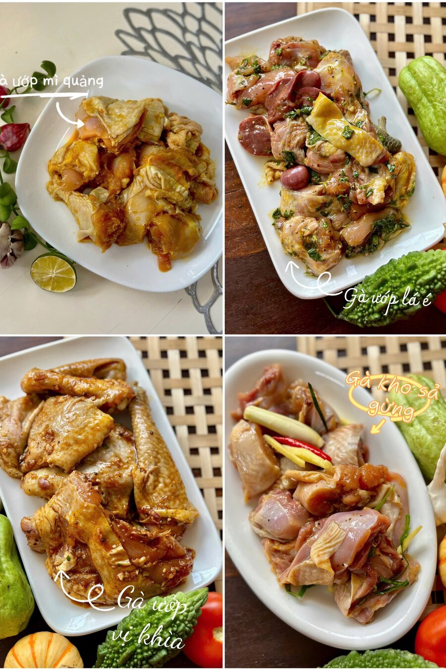 Gà ướp (2 món)